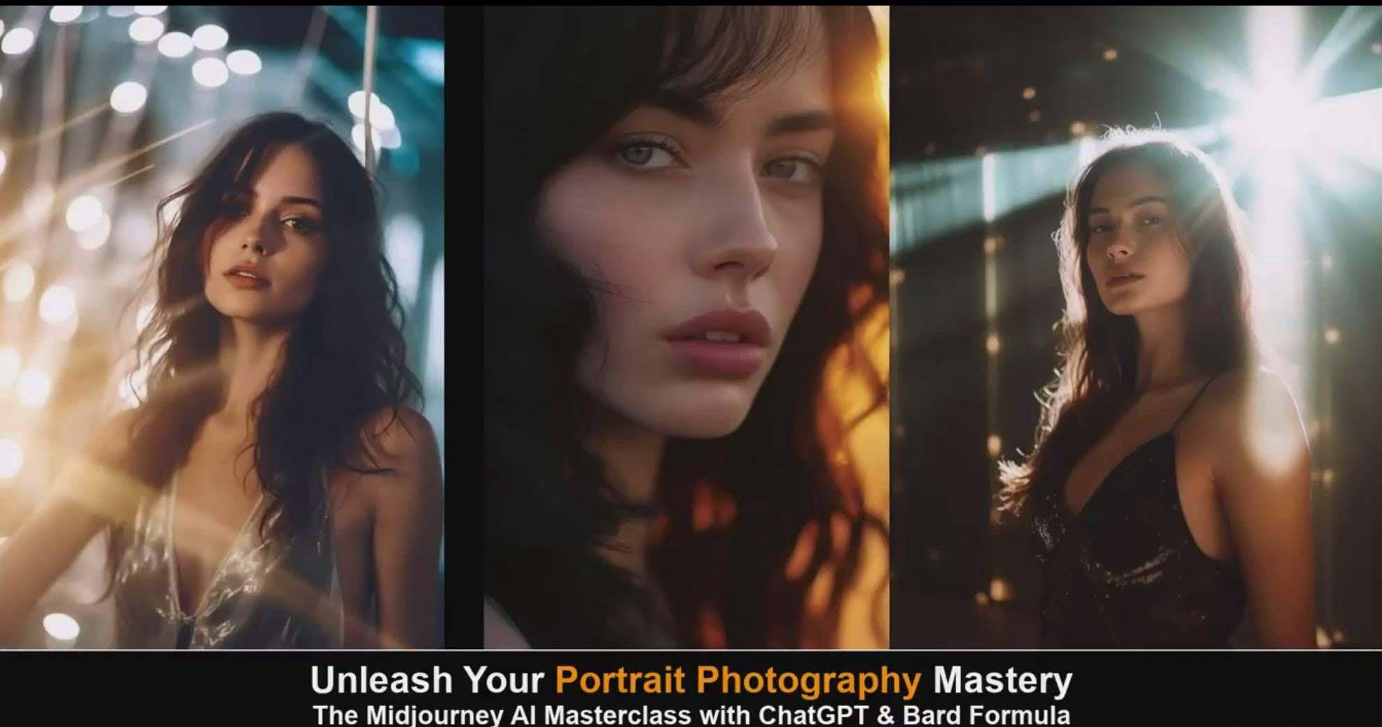 图片[6]-(9312期)Midjourney v5 ChatGPT 和 Bard AI人工智能人像摄影大师班-15节-中英字幕-天韵资源网