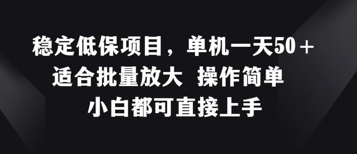 稳定低保项目，单机一天50+适合批量放大 操作简单 小白都可直接上手【揭秘】-天韵资源网