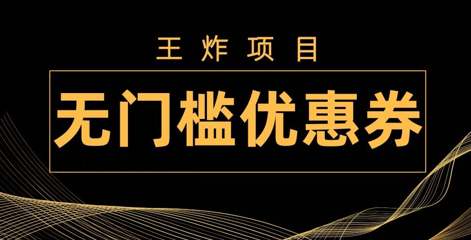 王炸项目！无门槛优惠券，单号日入300+，无需经验直接上手-天韵资源网