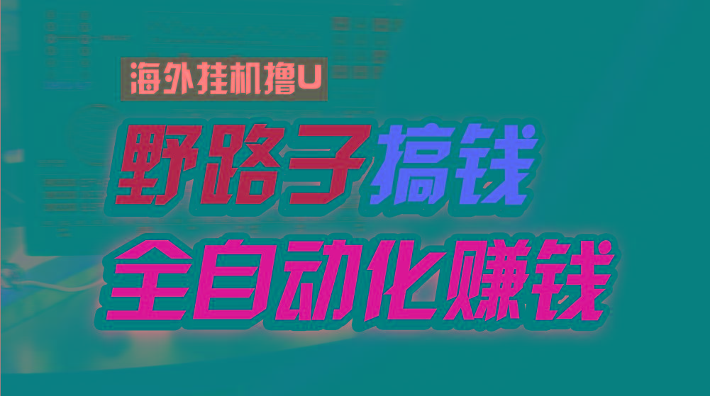海外挂机撸U新平台，日赚8-15美元，全程无人值守，可批量放大，工作室内…-天韵资源网