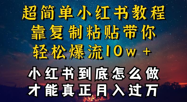 小红书博主到底怎么做，才能复制粘贴不封号，还能爆流引流疯狂变现，全是干货【揭秘】-天韵资源网
