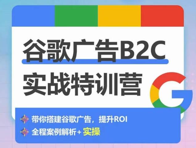 谷歌广告B2C实战特训营，500+谷歌账户总结经验，实战演示如何从0-1搭建广告账户-天韵资源网