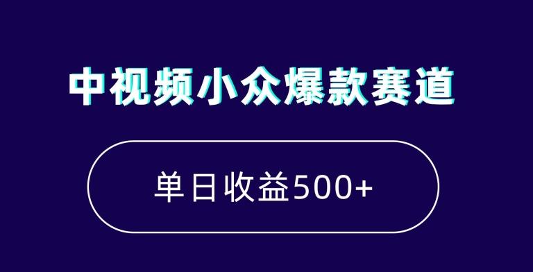 中视频小众爆款赛道，7天涨粉5万+，小白也能无脑操作，轻松月入上万【揭秘】-天韵资源网