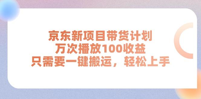 京东新项目带货计划，万次播放100收益，只需要一键搬运，轻松上手-天韵资源网