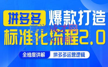 云杉老师·拼多多爆款打造标准化流程2.0-天韵资源网