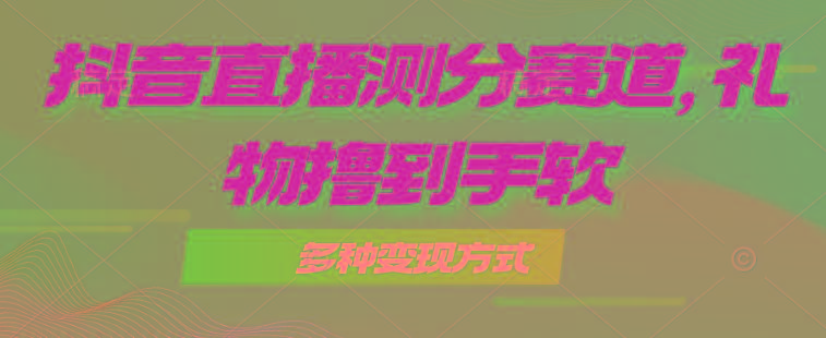 抖音直播测分赛道，多种变现方式，轻松日入1000+-天韵资源网