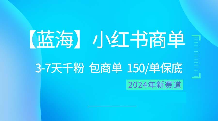 2024蓝海项目【小红书商单】超级简单，快速千粉，最强蓝海，百分百赚钱-天韵资源网
