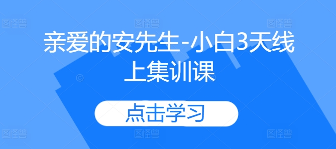 亲爱的安先生-小白3天线上集训课-天韵资源网