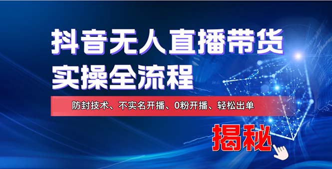 在线赚钱新途径：如何用抖音无人直播实现财务自由，全套实操流程，含…-天韵资源网