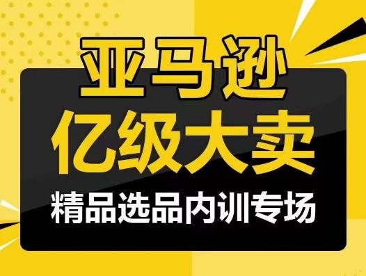 亚马逊亿级大卖-精品选品内训专场，亿级卖家分享选品成功之道-天韵资源网
