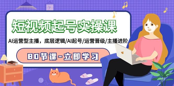 (9470期)短视频起号实操课，AI运营型主播，底层逻辑/AI起号/运营晋级/主播进阶/80节-天韵资源网
