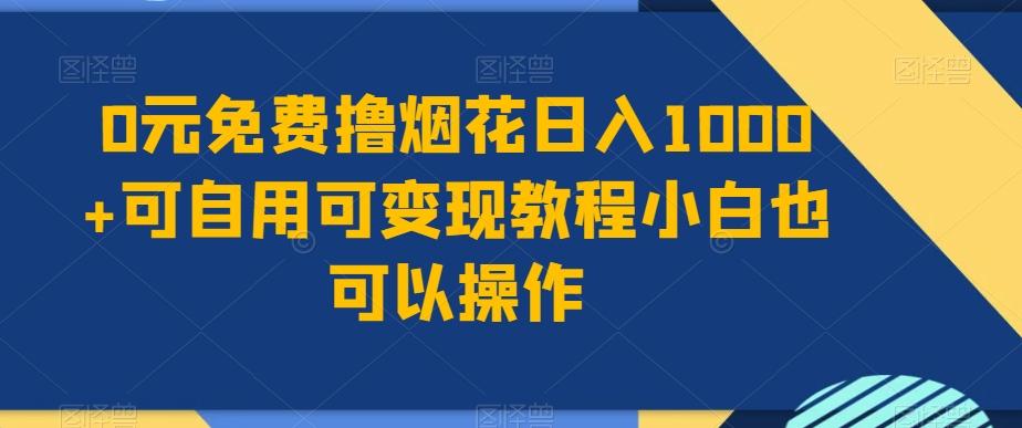 0元免费撸烟花日入1000+可自用可变现教程小白也可以操作，永久免费更新链接-天韵资源网