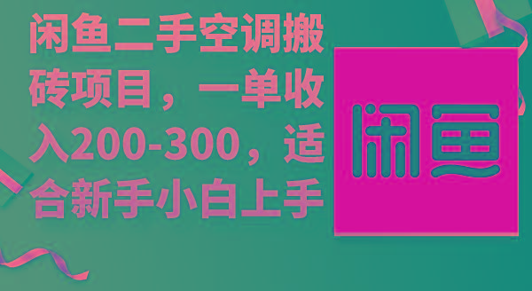 (9539期)闲鱼二手空调搬砖项目，一单收入200-300，适合新手小白上手-天韵资源网