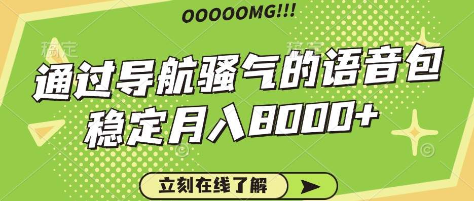 骚气的导航语音包，自用的同时还可以作为项目操作，月入8000+-天韵资源网