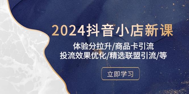 2024抖音小店新课，体验分拉升/商品卡引流/投流效果优化/精选联盟引流/等-天韵资源网