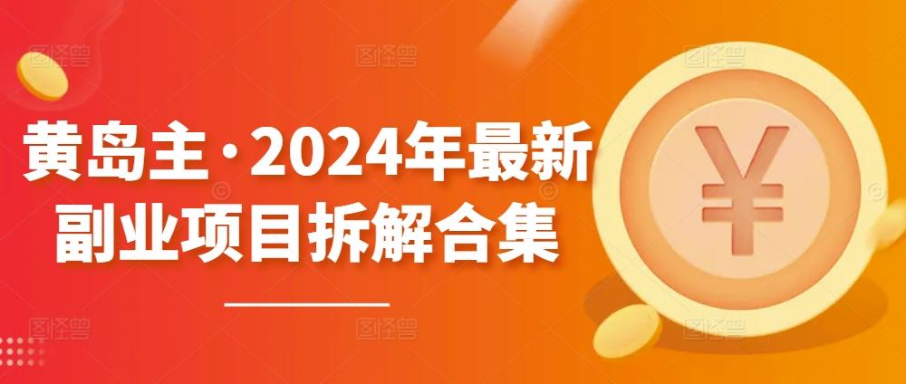 黄岛主·2024年最新副业项目拆解合集【无水印】-天韵资源网