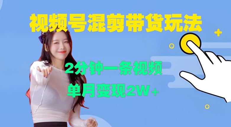视频号混剪玩法，2分钟一条视频，单月变现2W+【揭秘】-天韵资源网