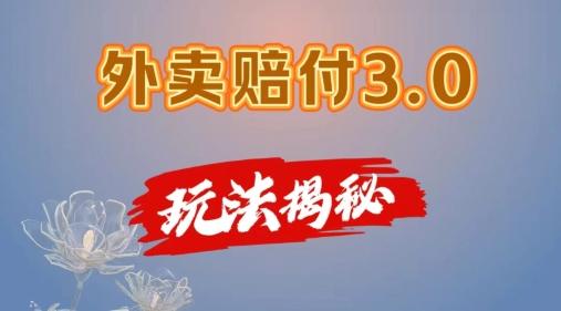 外卖赔付3.0玩法揭秘，简单易上手，在家用手机操作，每日500+【仅揭秘】-天韵资源网