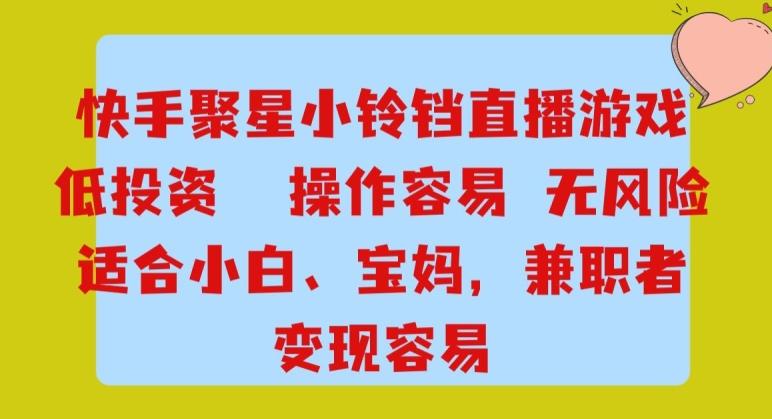 快手小铃铛游戏项目，低投入零风险，操作简单变现快-天韵资源网