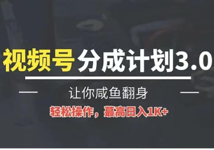24年视频号冷门蓝海赛道，操作简单，单号收益可达四位数-天韵资源网
