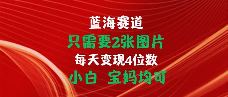 只需要2张图片 每天变现4位数 小白 宝妈均可-天韵资源网