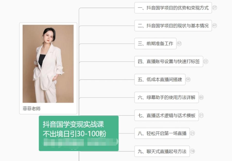 抖音国学变现项目：不出境日引30-100粉实战课程-天韵资源网