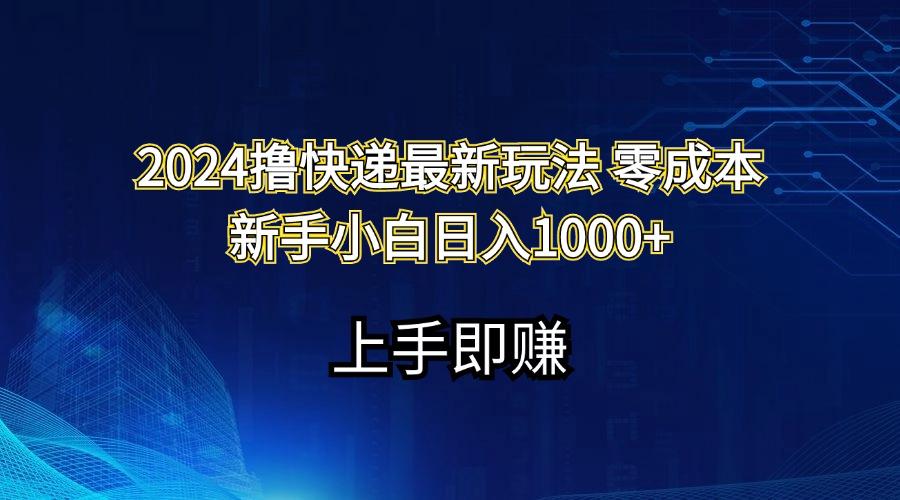 2024撸快递最新玩法零成本新手小白日入1000+-天韵资源网