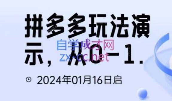 吴老师·拼多多从选品到截流到付费的玩法技巧-天韵资源网