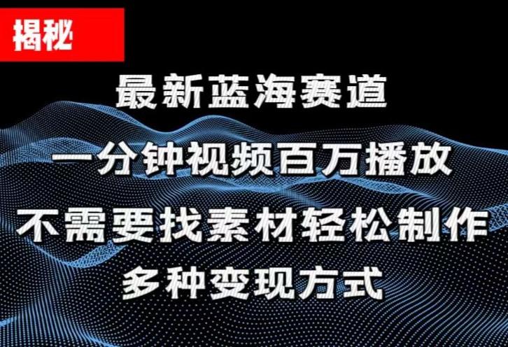 揭秘！一分钟教你做百万播放量视频，条条爆款，各大平台自然流，轻松月…-天韵资源网