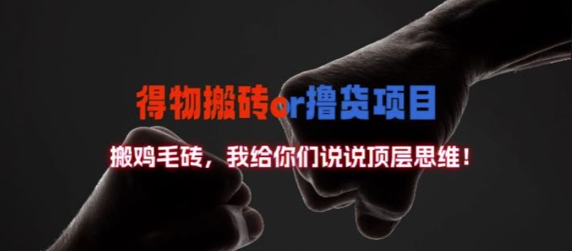 得物搬砖撸货项目?掰下数据，我给你们说说顶层思维【揭秘】-天韵资源网