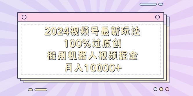 2024视频号最新玩法，100%过原创，搬用机器人视频掘金，月入10000+-天韵资源网