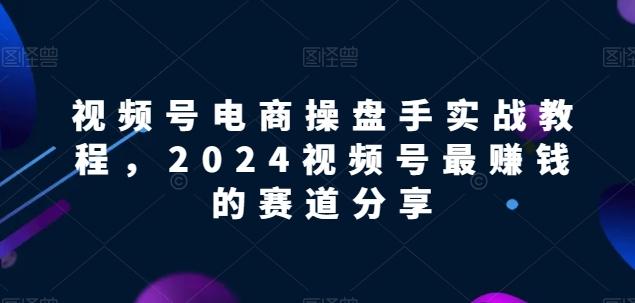 视频号电商实战教程，2024视频号最赚钱的赛道分享-天韵资源网