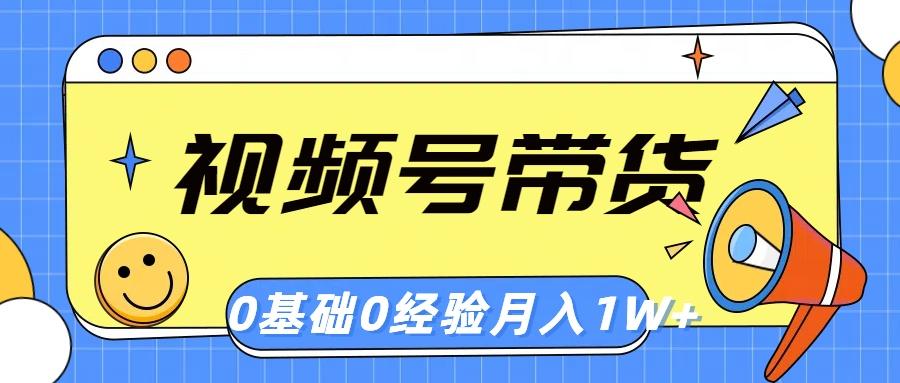 视频号轻创业带货，零基础，零经验，月入1w+-天韵资源网