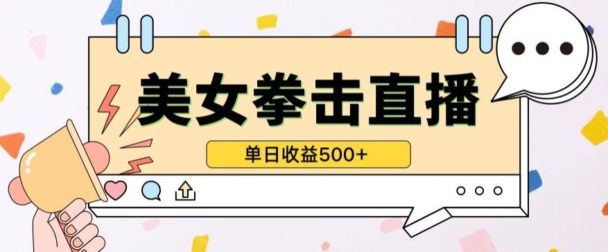 无人直播美女打拳单日收益500+，收益稳定，快速变现，小白最适合做的项目，保姆式教学【揭秘】-天韵资源网
