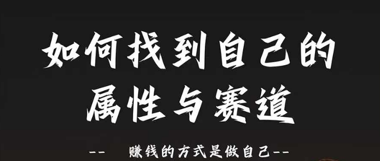 赛道和属性2.0：如何找到自己的属性与赛道，赚钱的方式是做自己-天韵资源网