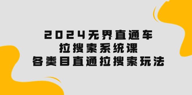 2024无界直通车·拉搜索系统课：各类目直通车 拉搜索玩法！-天韵资源网