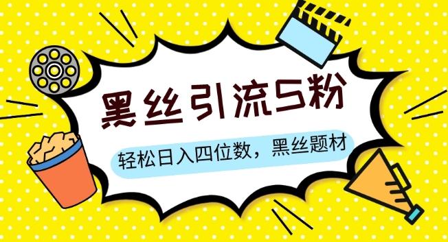 S粉变现，轻松日入四位数，黑丝题材+情感话术【揭秘】-天韵资源网