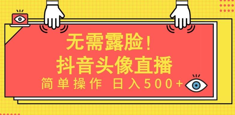 无需露脸，Ai头像直播项目，简单操作日入500+【揭秘】-天韵资源网