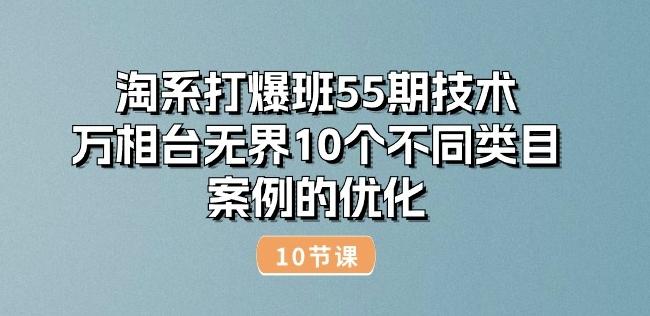 淘系打爆班55期技术：万相台无界10个不同类目案例的优化(10节)-天韵资源网