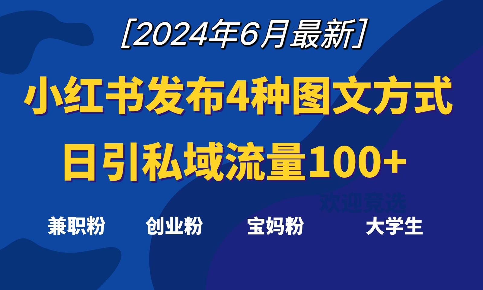 小红书发布这4种图文，就能日引私域流量100+-天韵资源网