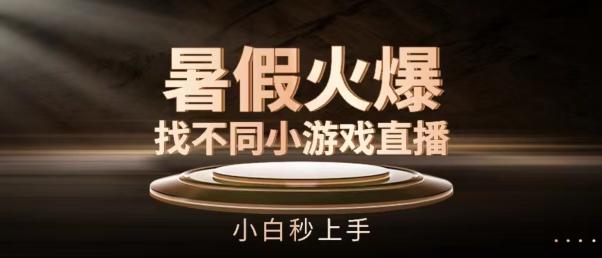 暑假火爆找不同小游戏直播间，小白秒上手【揭秘】-天韵资源网