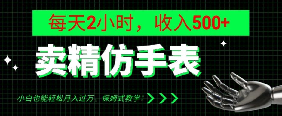 卖精仿手表，每天2小时，收入500+，小白也能轻松月入过万，保姆式教学！-天韵资源网