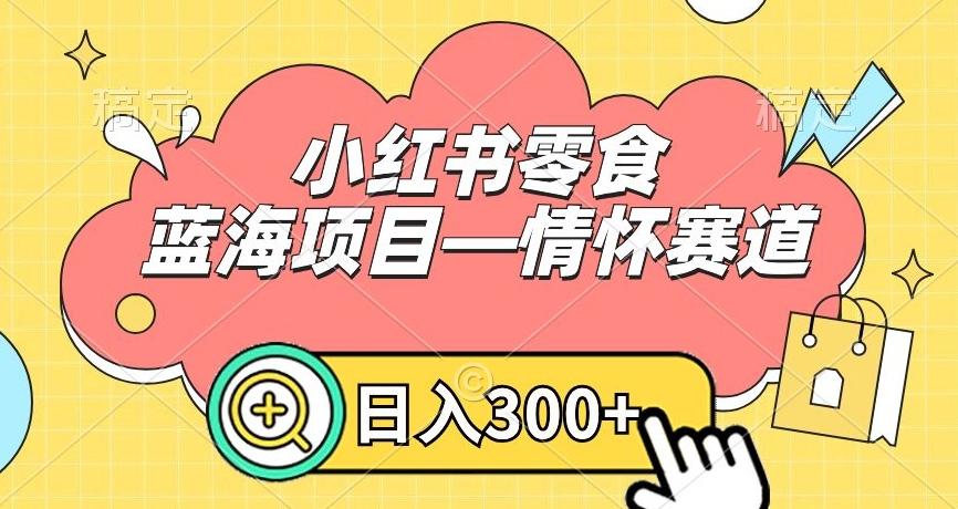 小红书零食蓝海项目—情怀赛道，0门槛，日入300+【揭秘】-天韵资源网