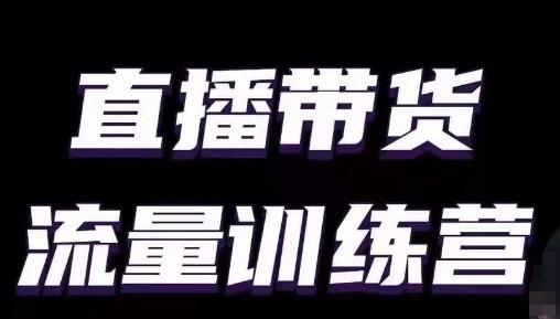 直播带货流量训练营，小白主播必学直播课-天韵资源网