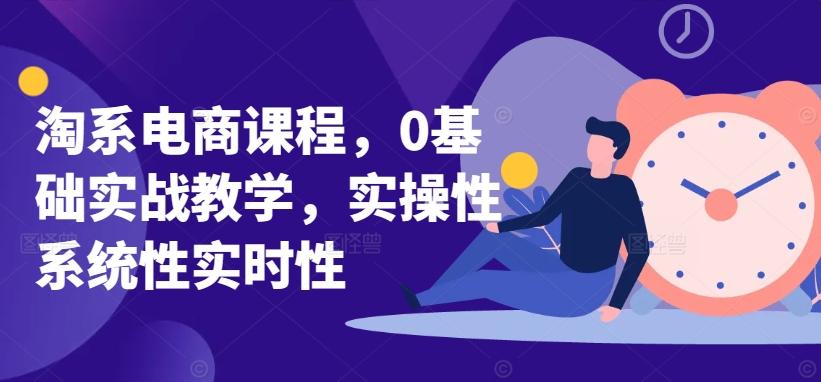 淘系电商课程，0基础实战教学，实操性系统性实时性-天韵资源网