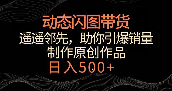 动态闪图带货，遥遥领先，冷门玩法，助你轻松引爆销量，日赚500+【揭秘】-天韵资源网