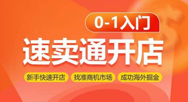速卖通开店0-1入门，新手快速开店 找准商机市场 成功海外掘金-天韵资源网