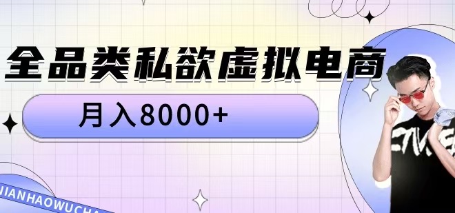 全品类私欲虚拟电商，月入8000+【揭秘】-天韵资源网