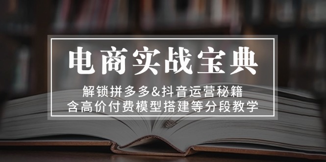 电商实战宝典 解锁拼多多&抖音运营秘籍 含高价付费模型搭建等分段教学-天韵资源网