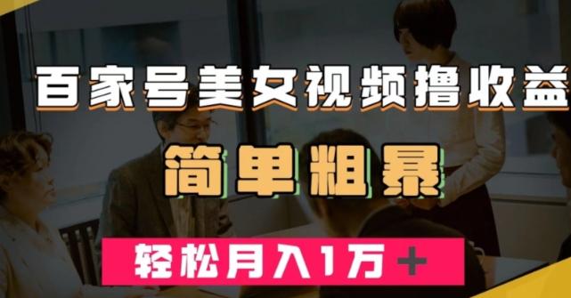 百家号美女视频撸收益，几分钟一条视频，轻松月入万元【揭秘】-天韵资源网